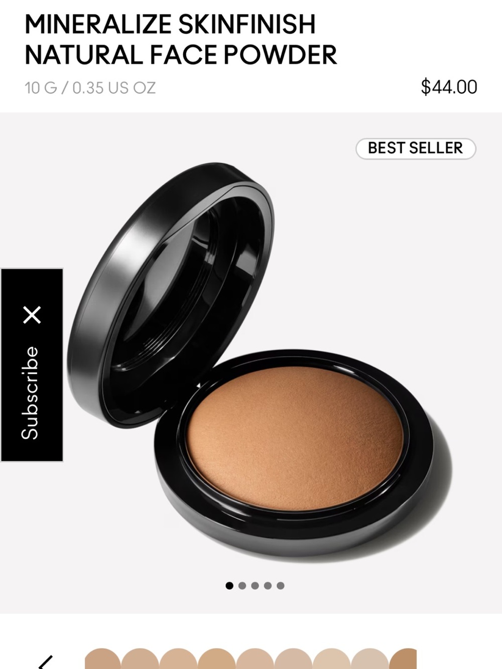 MAC Mineralize skinFinish Face Powder in dark